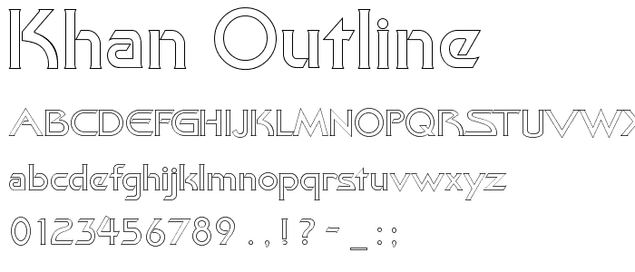 Khan Outline font